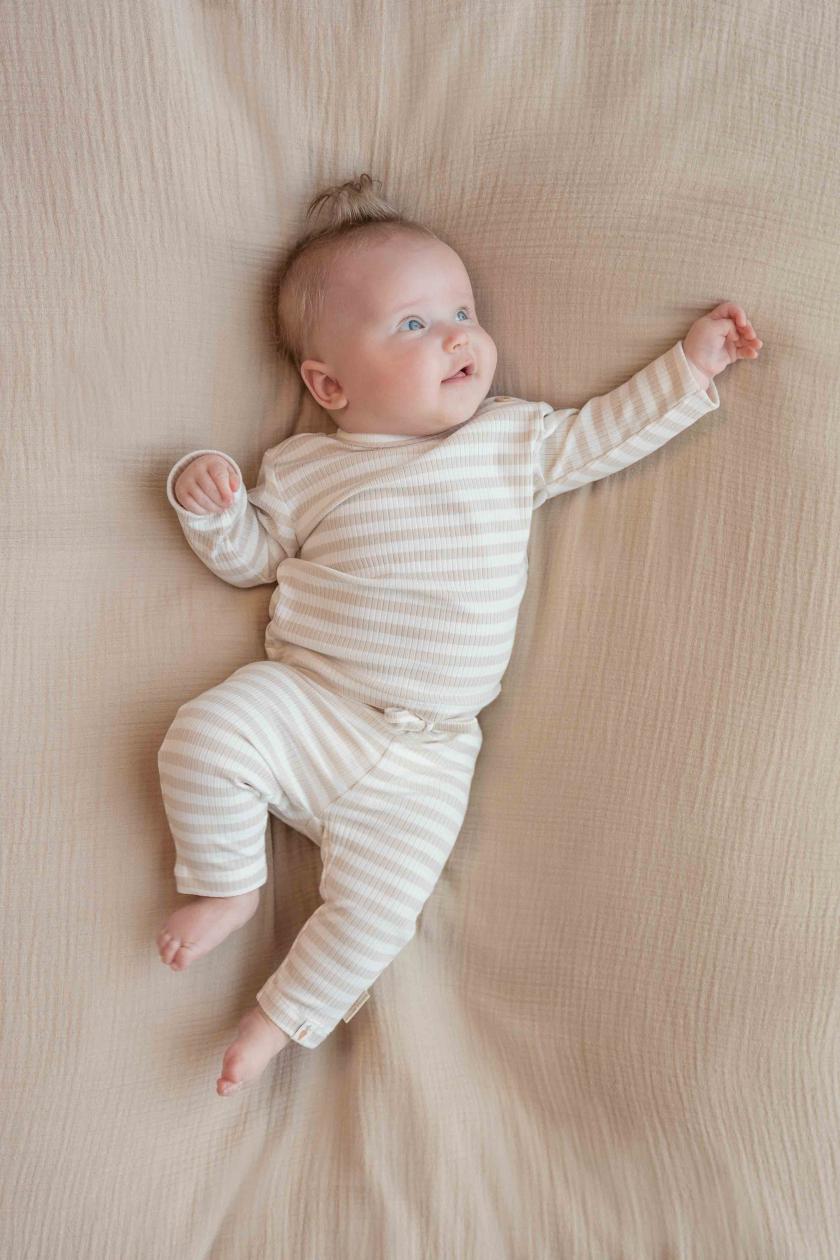 T-shirt Little Dutch lange mouwen baby bunny gestreept